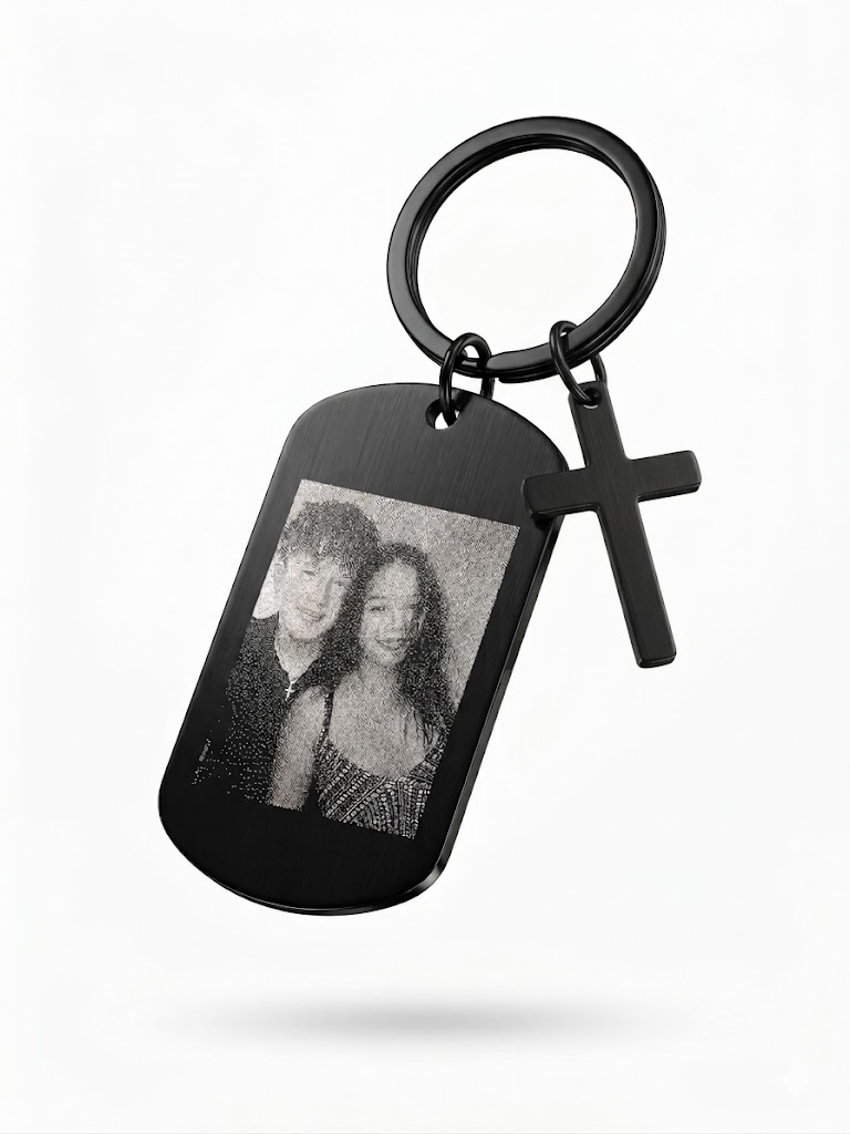 Photo Engraved Keychain
